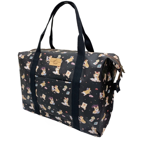 Waterproof Corgi Extra Large Travel Tote Luggage Weekender Duffel Trolley Sleeve - Picture 1 of 11